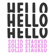 BFC Hello Solid Stacked Font