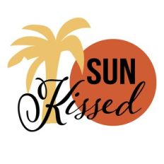 Sun Kissed Palm Tree Sunshine Word Art