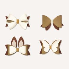 Hair Bow Bundle, Felt/card gift Bow Templates