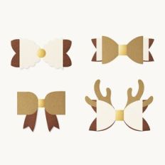 Hair Bow Bundle, Felt/card gift Bow Templates