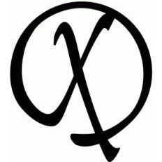round flourish monogram - x