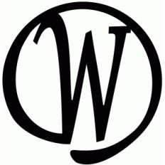 round flourish monogram - w