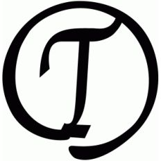 round flourish monogram - t