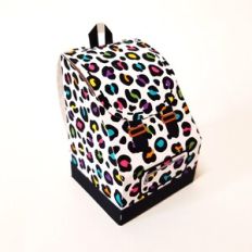 Rainbow Leopard Print 3D Backpack Favor Box