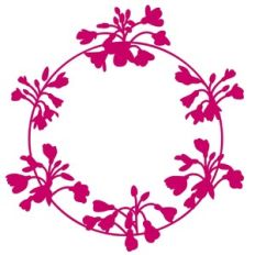 Cuckoo Flower Wreath Border Circle Frame