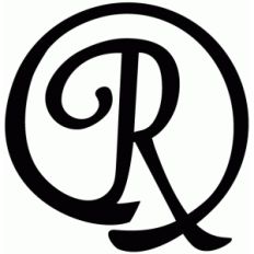 round flourish monogram - r
