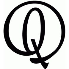 round flourish monogram - q