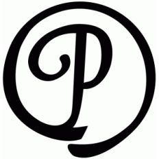 round flourish monogram - p