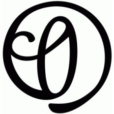 round flourish monogram - o