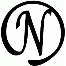 round flourish monogram - n