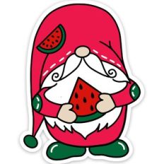 Watermelon Gnome Sticker