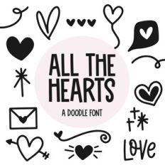 All The Hearts Doodle Font