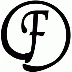 round flourish monogram - f