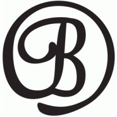 round flourish monogram - b