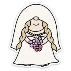 Bride Gnome Sticker