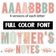 Mother's Notes Color Font