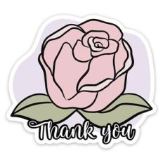 Floral Thank You Sticker