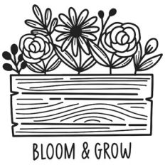Bloom and Grow Wooden Planter