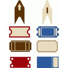 vintage ticket set