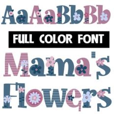 Mama's Flowers Color Font