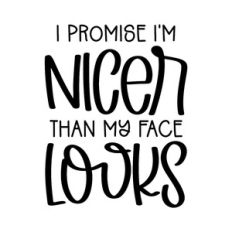 i promise i'm nicer than my face looks