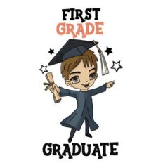 First Grade Graduate Sublimation Boy Design