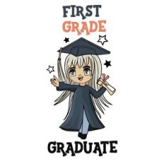 First Grade Graduate Sublimation Girl Design