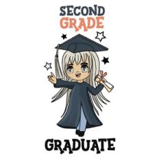 Second Grade Graduate Sublimation Girl Design