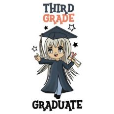 Third Grade Graduate Sublimation Girl Design
