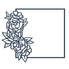 Floral square frame