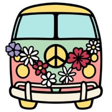 Floral camper van