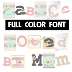 Noted by Mom Color Font