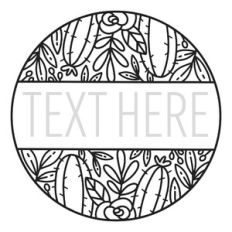 Cactus Floral Round