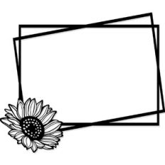 Geometric Sunflower Frame