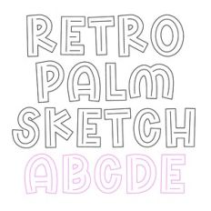 BFC Retro Palm Block Sketch Font