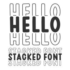 BFC Hello Stacked Font
