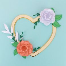 Floral Heart Cake topper