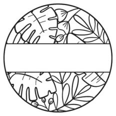 Tropical Round Leaf Split Frame