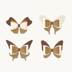 Butterfly Hair Bows, Felt/card gift Bow Templates