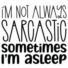 I'm Not Always Sarcastic Sometimes I'm Asleep Quote