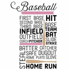 Baseball Wall Art Word Art Subway Art