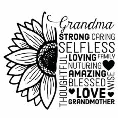 Grandma Sunflower Wall Art Word Art