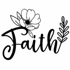 Faith Illustrated Floral Word