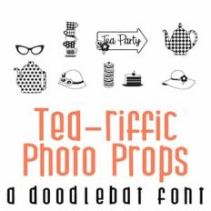 Tea-riffic Photo Props Doodlebat Font