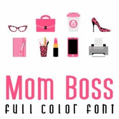 Mom Boss Full Color Font