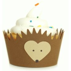 hedgehog cupcake wrapper