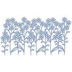 Forget Me Not Flower Repeating Border