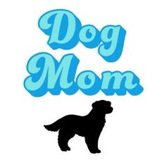 Dog Mom Sign Blue