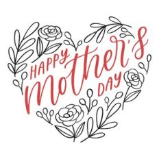 Happy Mother's Day Floral Heart