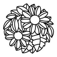 Enchanted Garden collection - Gerbera Daisies - medallion